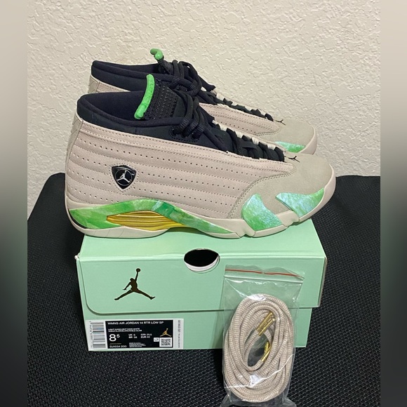 Womens Jordan 14 Retro Aleali May Fortune sz 8.5 - Picture 1 of 7